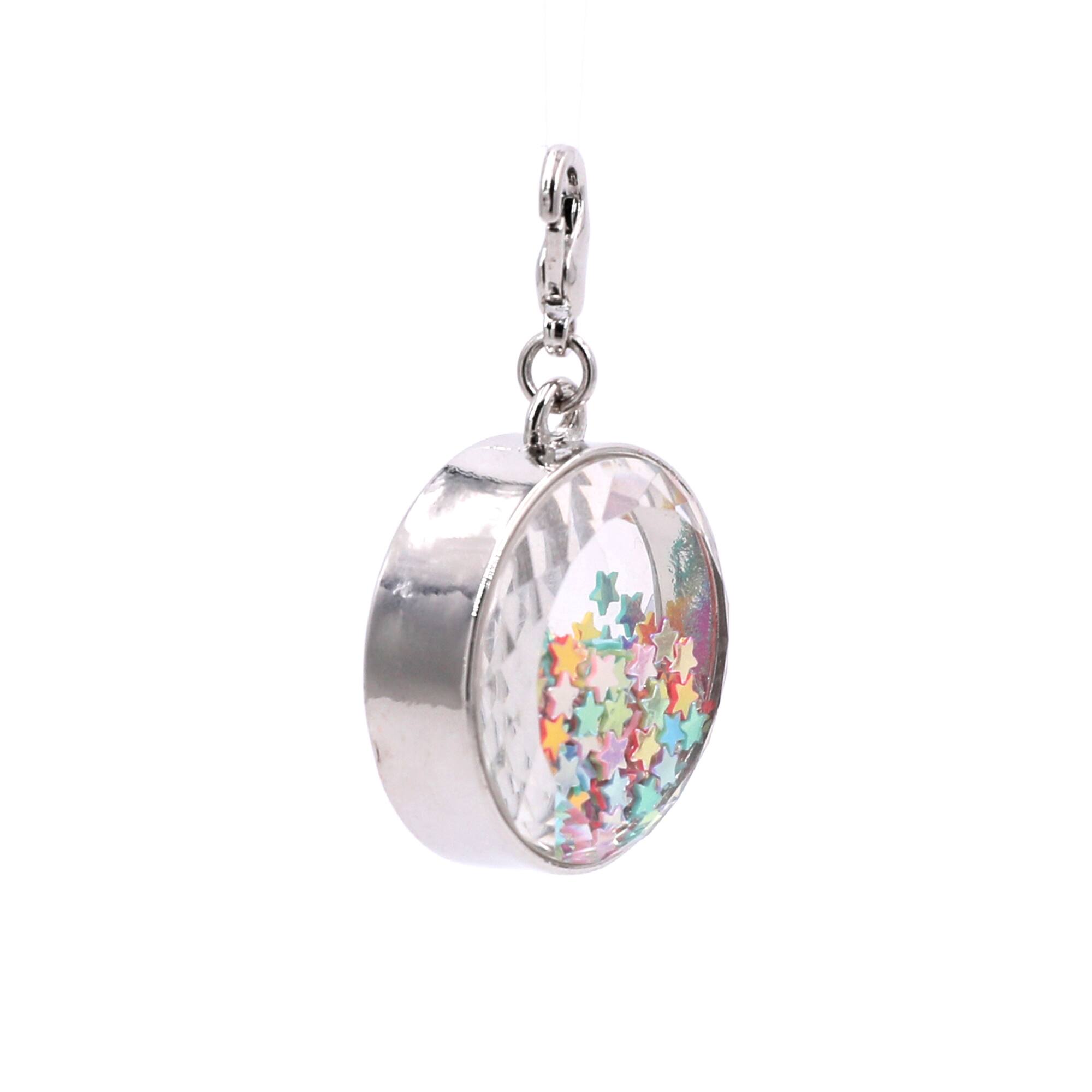 12 Pack: Rhodium Circle Shaker Charm by Bead Landing™